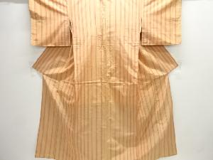 アンティーク　縞模様織出し米沢紬着物